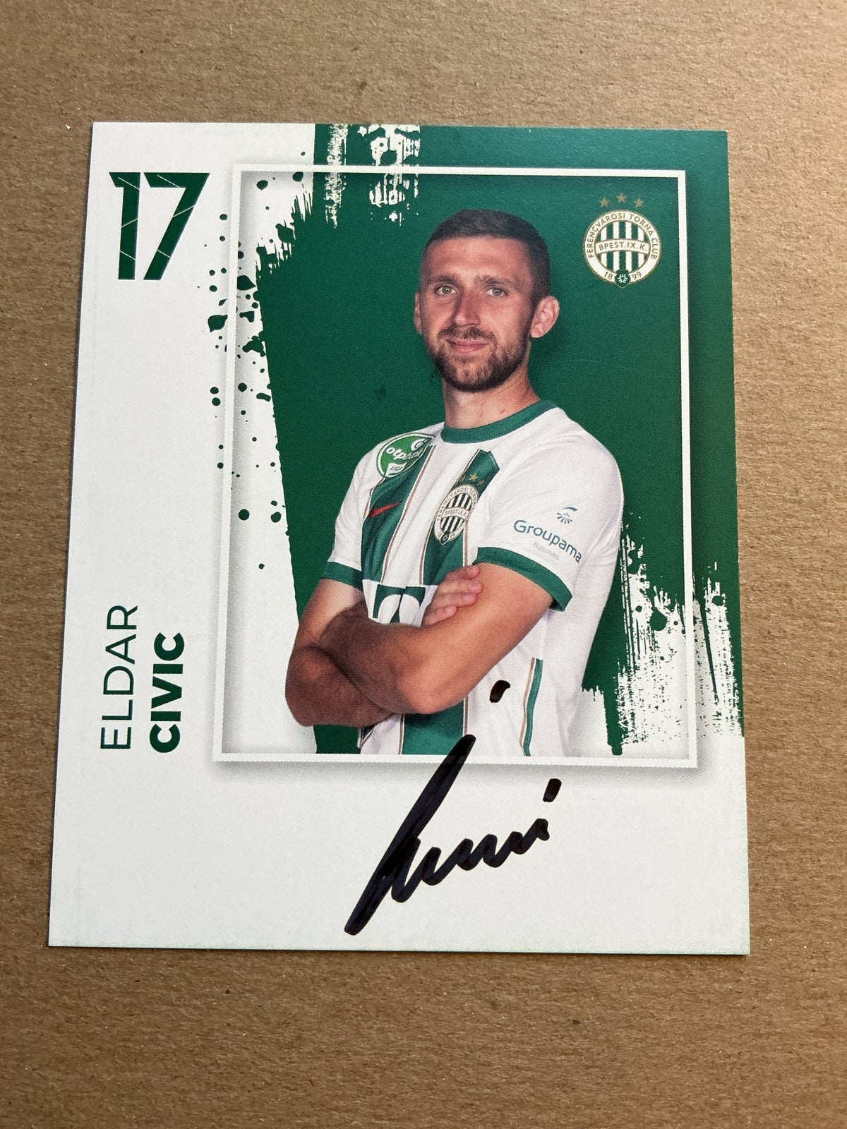Eldar Ćivić, Bosnia 🇧🇦 Ferencváros TC 2023/24 hand signed - Autographs-World