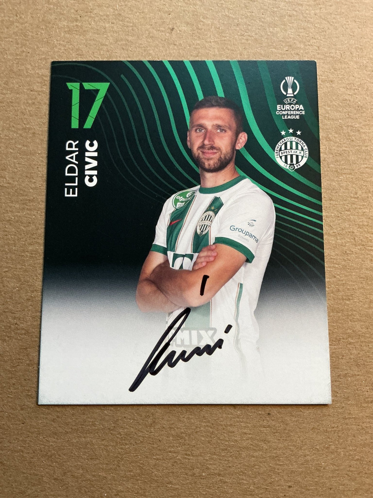Eldar Ćivić, Bosnia 🇧🇦 Ferencváros TC 2023/24 hand signed - Autographs-World