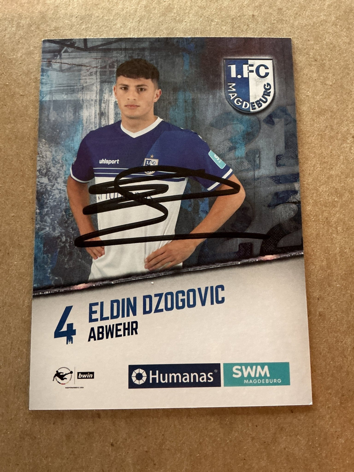 Eldin Dzogovic, Luxemburg 🇱🇺 1.FC Magdeburg 2021/22 hand signed - Autographs-World