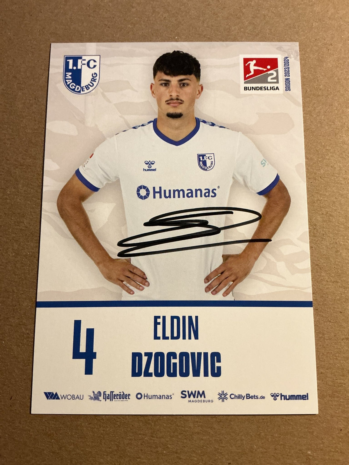 Eldin Dzogovic, Luxemburg 🇱🇺 1.FC Magdeburg 2023/24 hand signed - Autographs-World