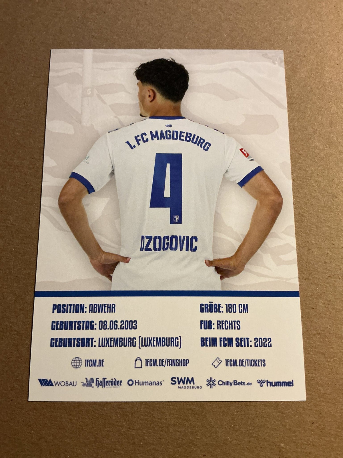 Eldin Dzogovic, Luxemburg 🇱🇺 1.FC Magdeburg 2023/24 hand signed - Autographs-World
