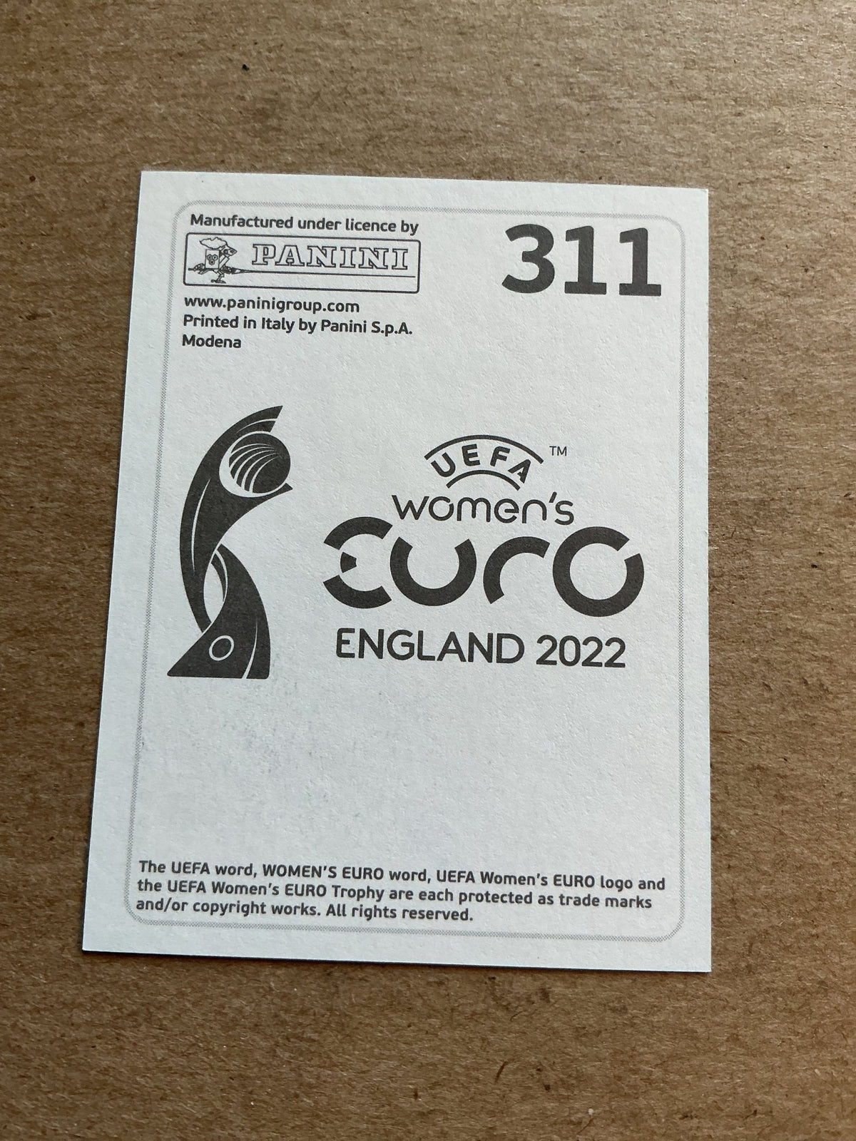Elena Linari, Italy 🇮🇹 UEFA Women’s Euro Cup 2022 Panini hand signed - Autographs-World