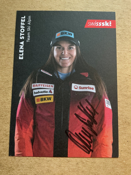 Elena Stoffel, Switzerland 🇨🇭Alpine Winter 2022/23 hand signed - Autographs-World
