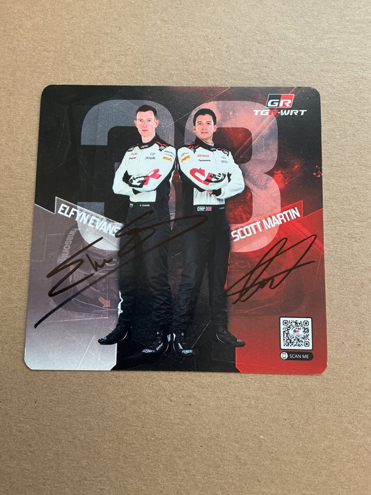 Elfyn Evans, Wales 🏴󠁧󠁢󠁷󠁬󠁳󠁿 World Rally Championship Sports 2024 hand signed - Autographs-World