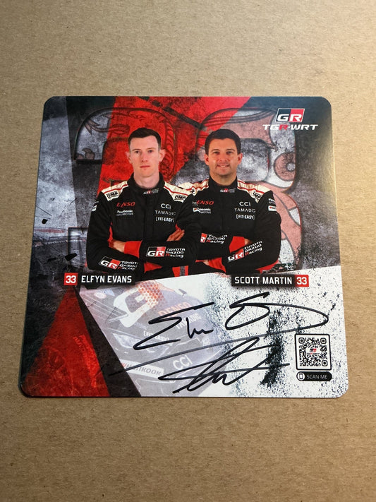 Elfyn Evans, Wales 🏴󠁧󠁢󠁷󠁬󠁳󠁿 World Rally Championship Sports 2025 hand signed - Autographs-World