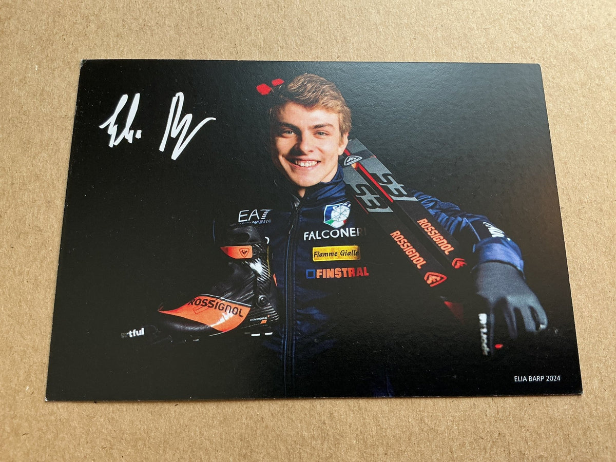 Elia Barp, Italy 🇮🇹 Cross Country 2024/25 hand signed - Autographs-World