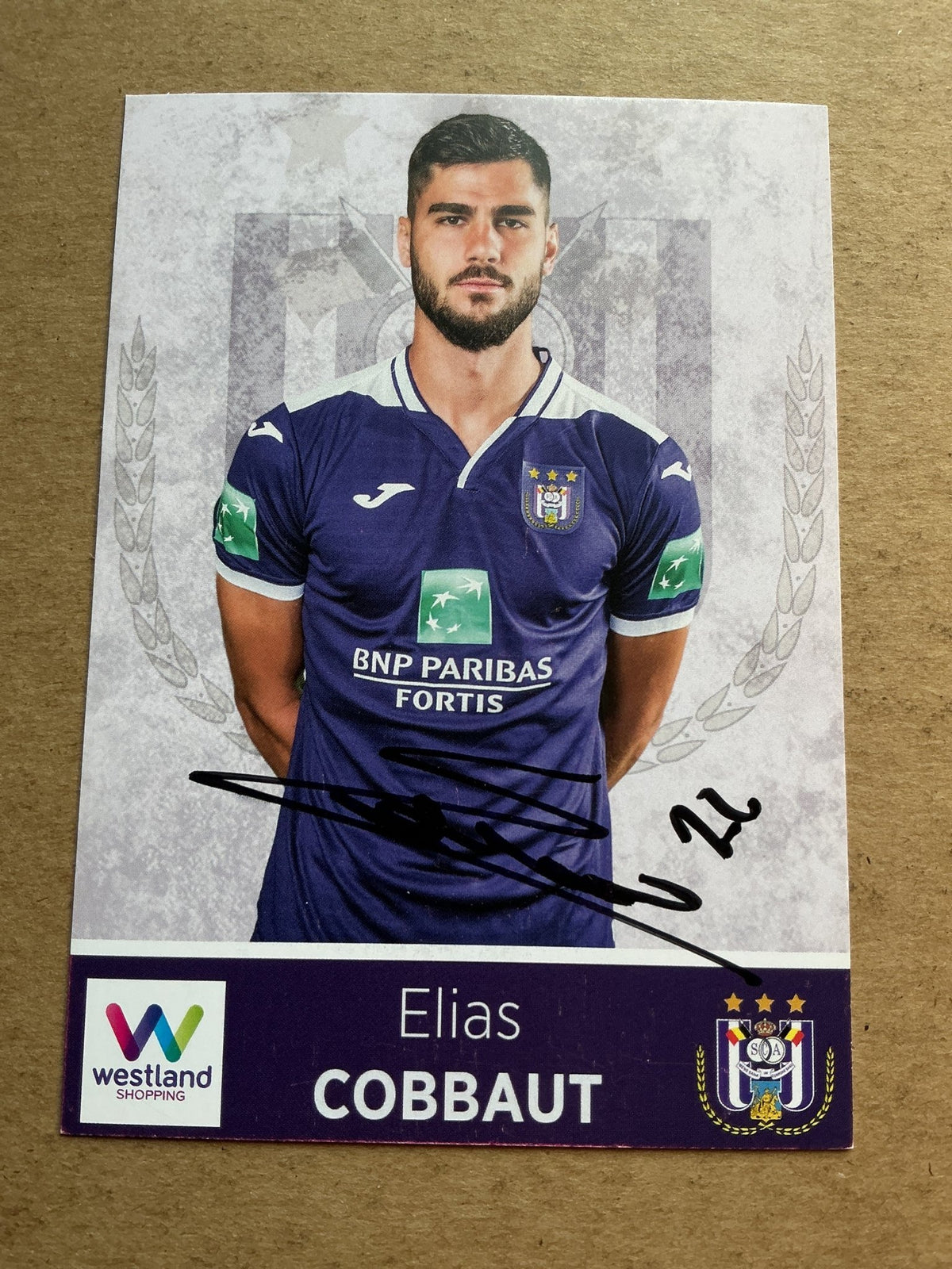 Elias Cobbaut, Belgium 🇧🇪 RSC Anderlecht 2019/20 hand signed - Autographs-World
