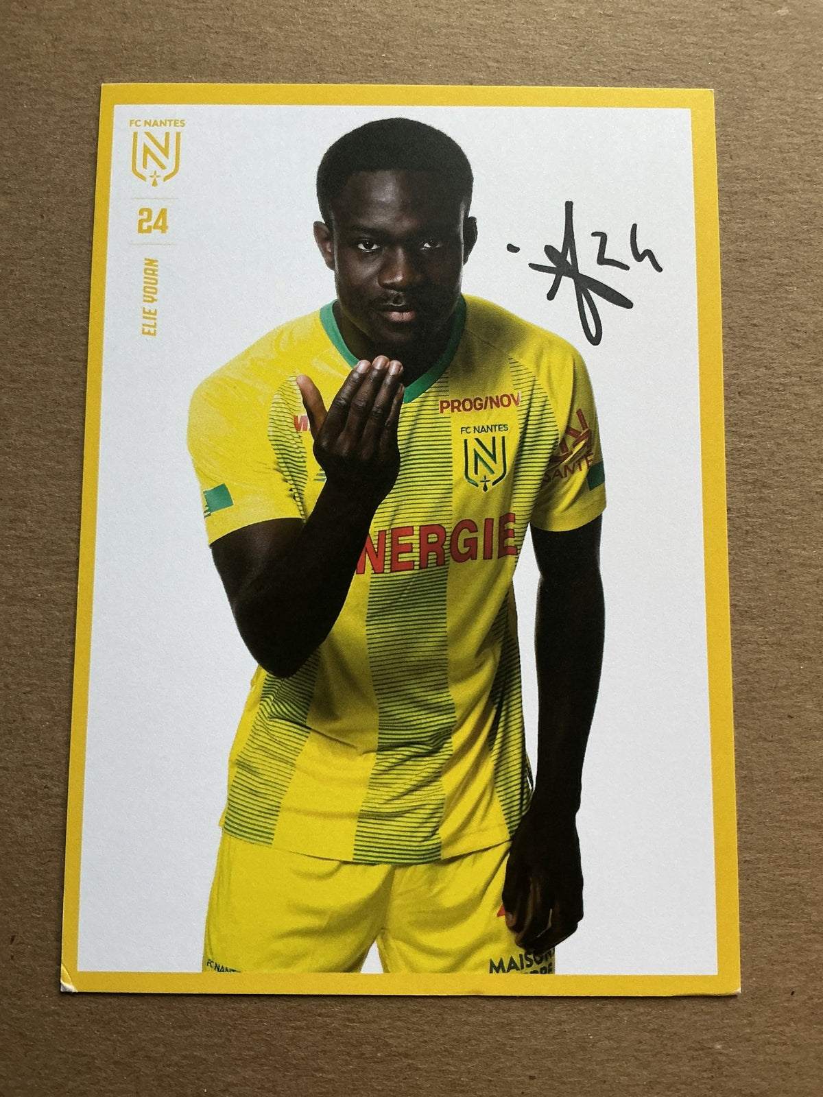 Élie Youan, France 🇫🇷 FC Nantes 2019/20 hand signed - Autographs-World