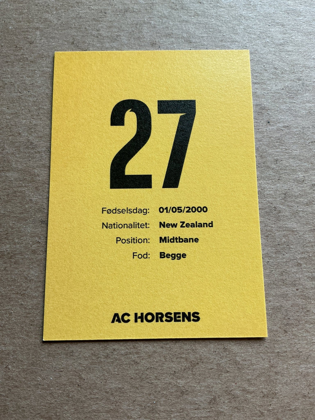 Elijah Just, New Zealand 🇳🇿 AC Horsens 2022/23 hand signed - Autographs-World