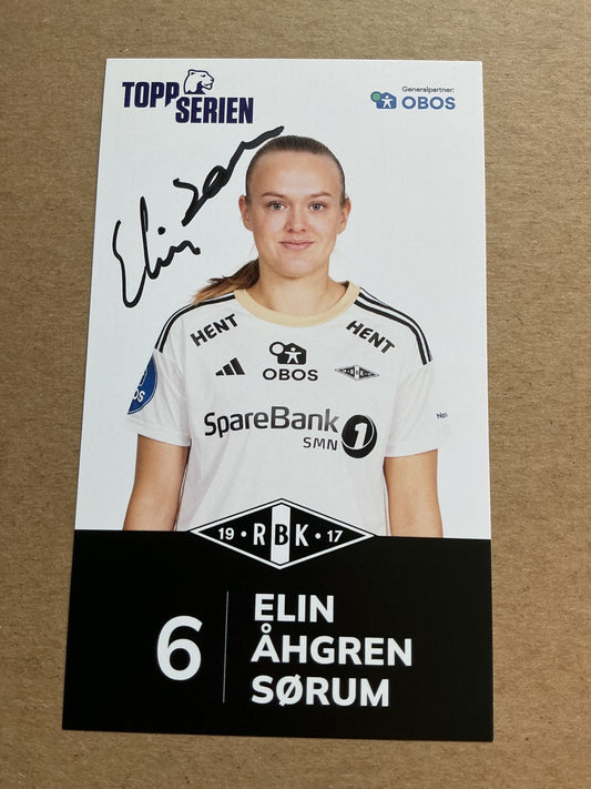 Elin Sørum, Norway 🇳🇴 Rosenborg BK 2023/24 hand signed - Autographs-World
