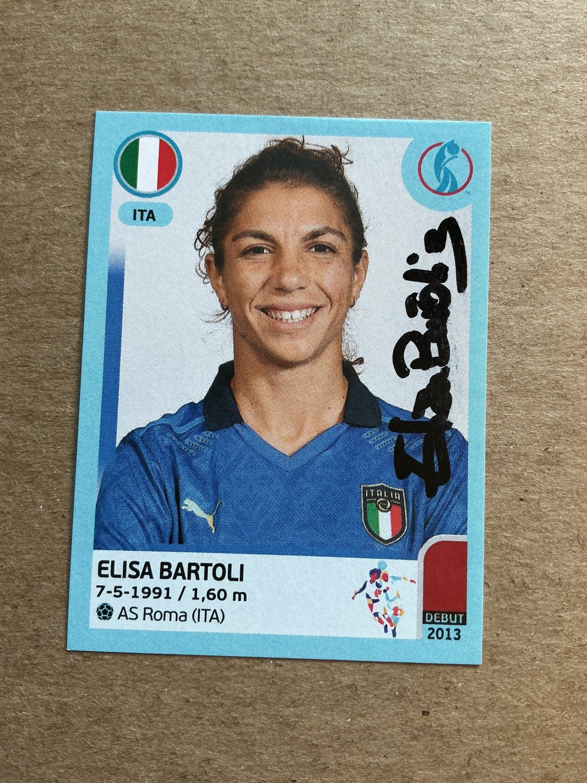 Elisa Bartoli, Italy 🇮🇹 UEFA Women’s Euro Cup 2022 Panini hand signed - Autographs-World