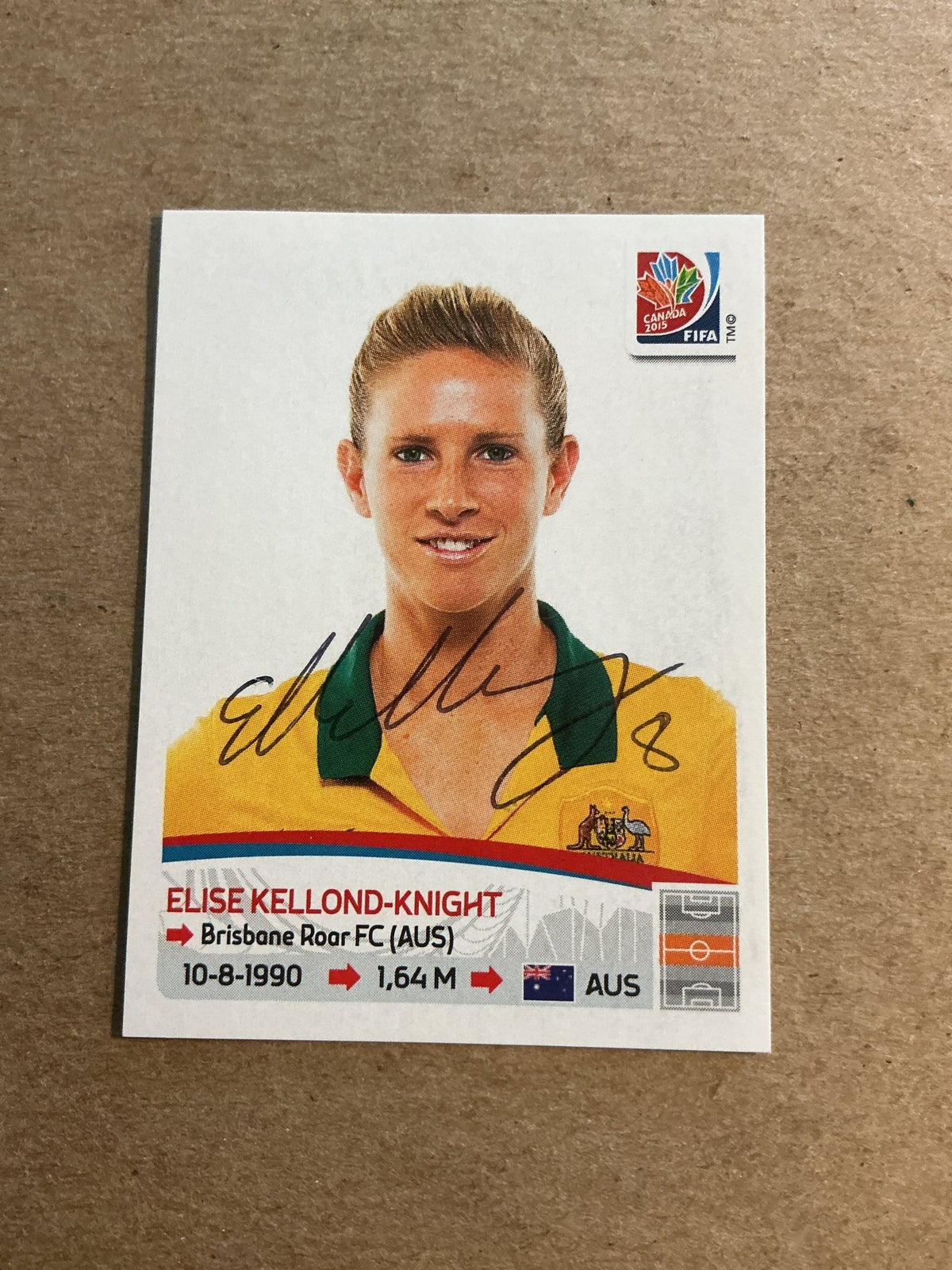 Elise Kellond-Knight, Australia 🇦🇺 FIFA Women’s World Cup 2015 Panini hand signed - Autographs-World