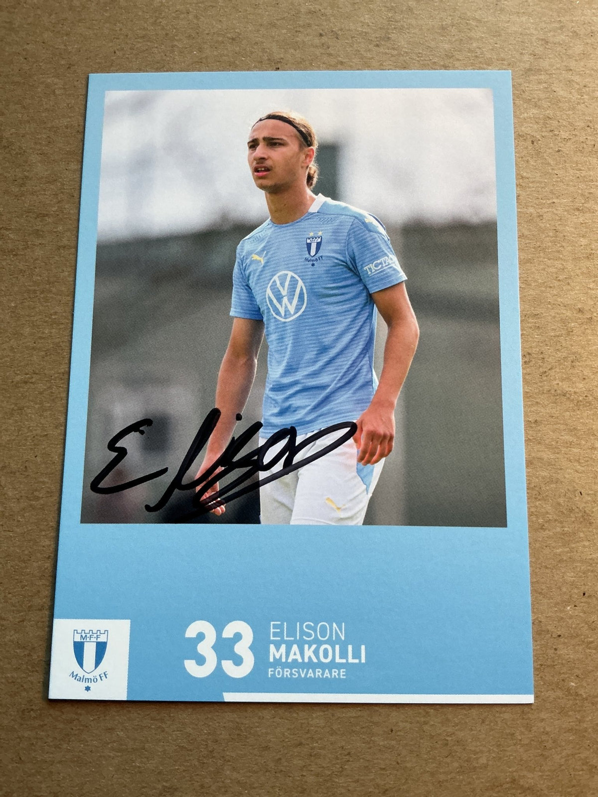 Elison Makolli, Sweden 🇸🇪 Malmö FF 2023/24 hand signed - Autographs-World