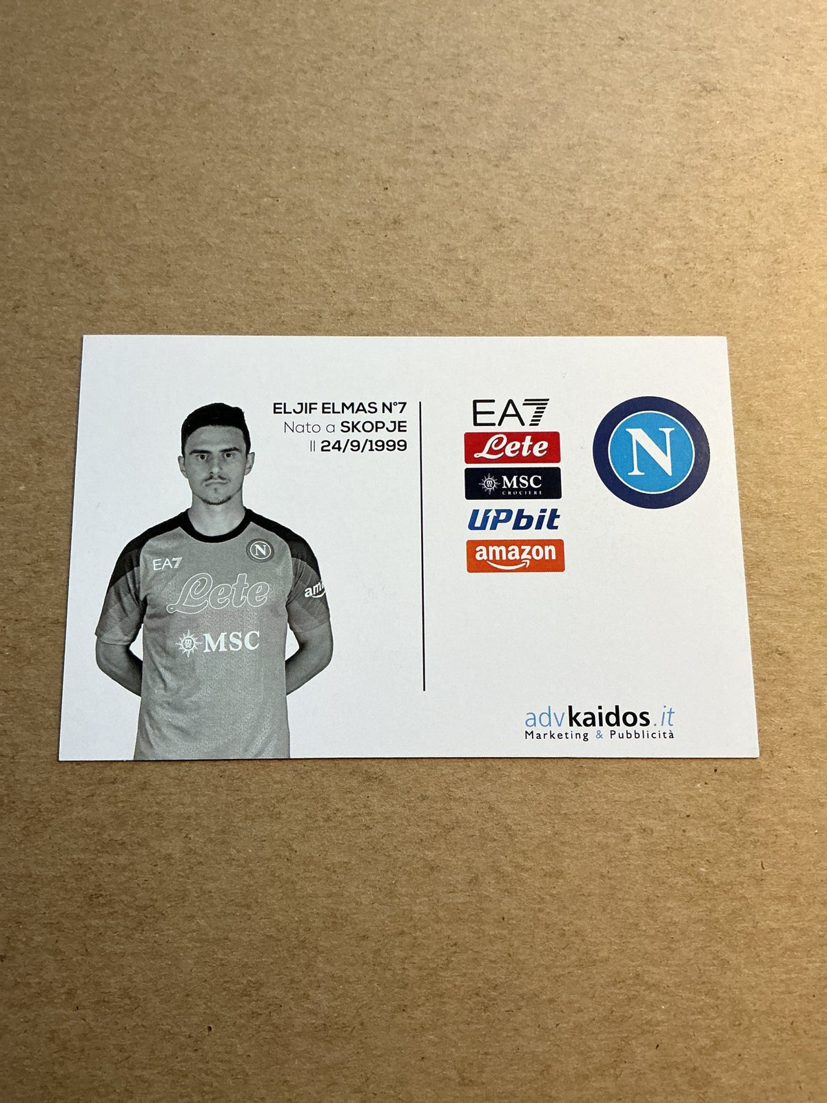 Eljaf Elmas, North Macedonia 🇲🇰 SSC Napoli 2022/23 hand signed - Autographs-World