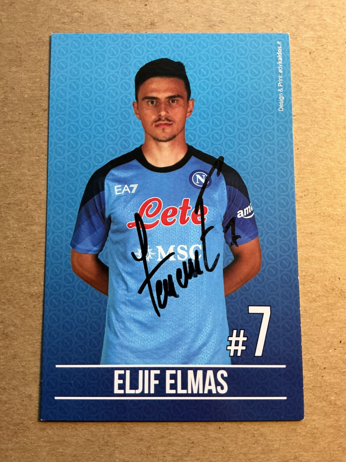 Eljaf Elmas, North Macedonia 🇲🇰 SSC Napoli 2022/23 hand signed - Autographs-World
