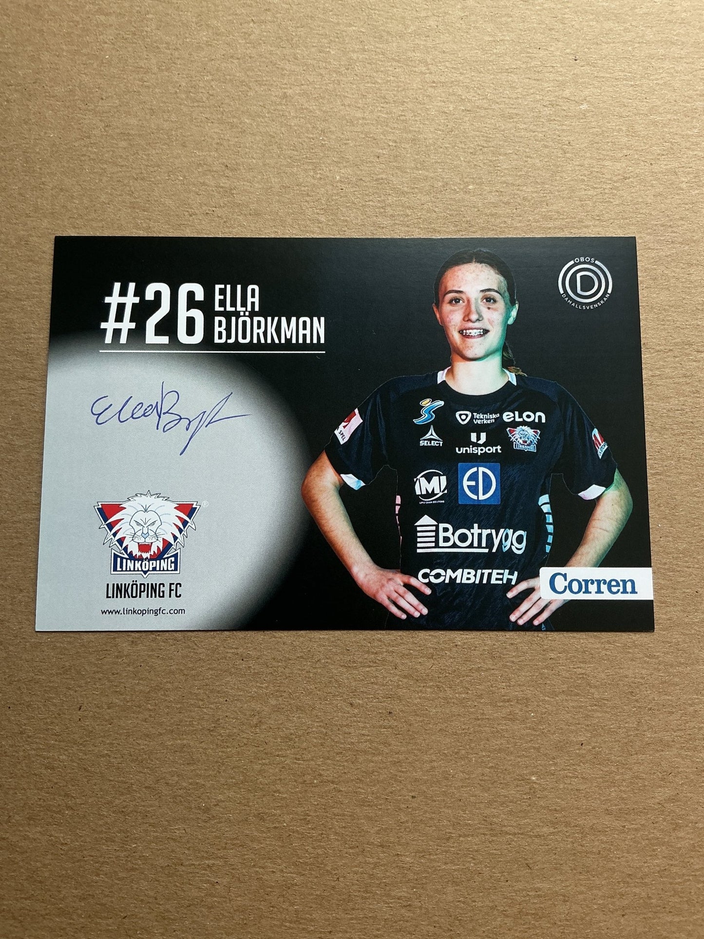 Ella Björkman, Sweden 🇸🇪 Linköping FC 2021/22 hand signed - Autographs-World