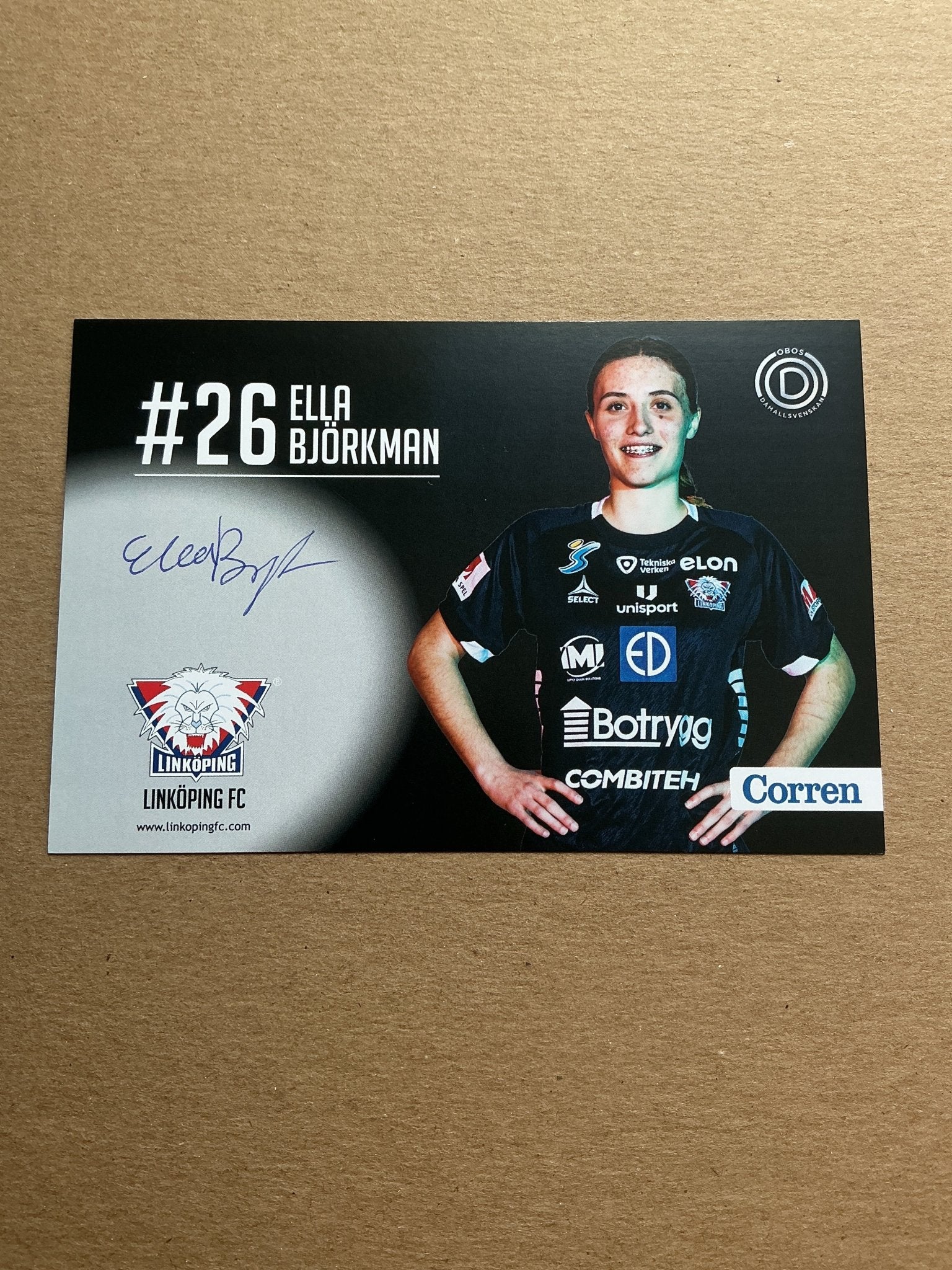 Ella Björkman, Sweden 🇸🇪 Linköping FC 2021/22 hand signed - Autographs-World