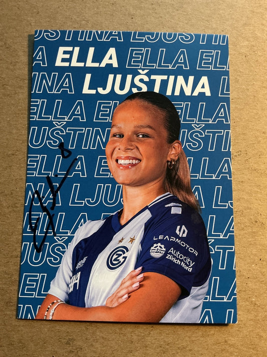 Ella Ljuština, Croatia 🇭🇷 Grasshopper Club Zürich 2025/26 hand signed - Autographs-World