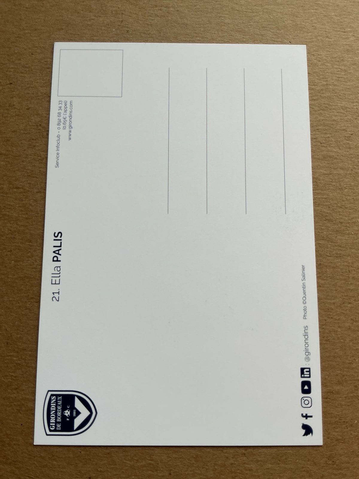 Ella Palis, France 🇫🇷 Girondins Bordeaux 2021/22 hand signed - Autographs-World
