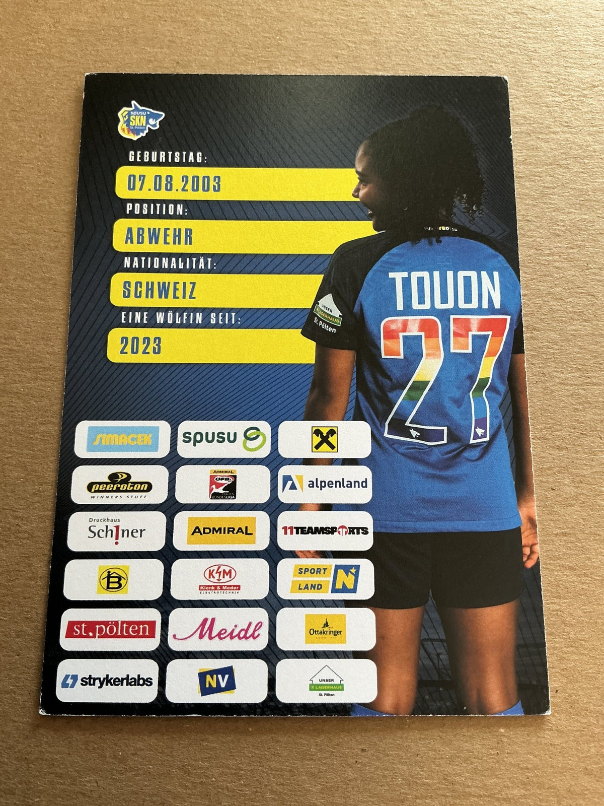 Ella Touon, Switzerland 🇨🇭 SKN St. Pölten 2023/24 hand signed - Autographs-World