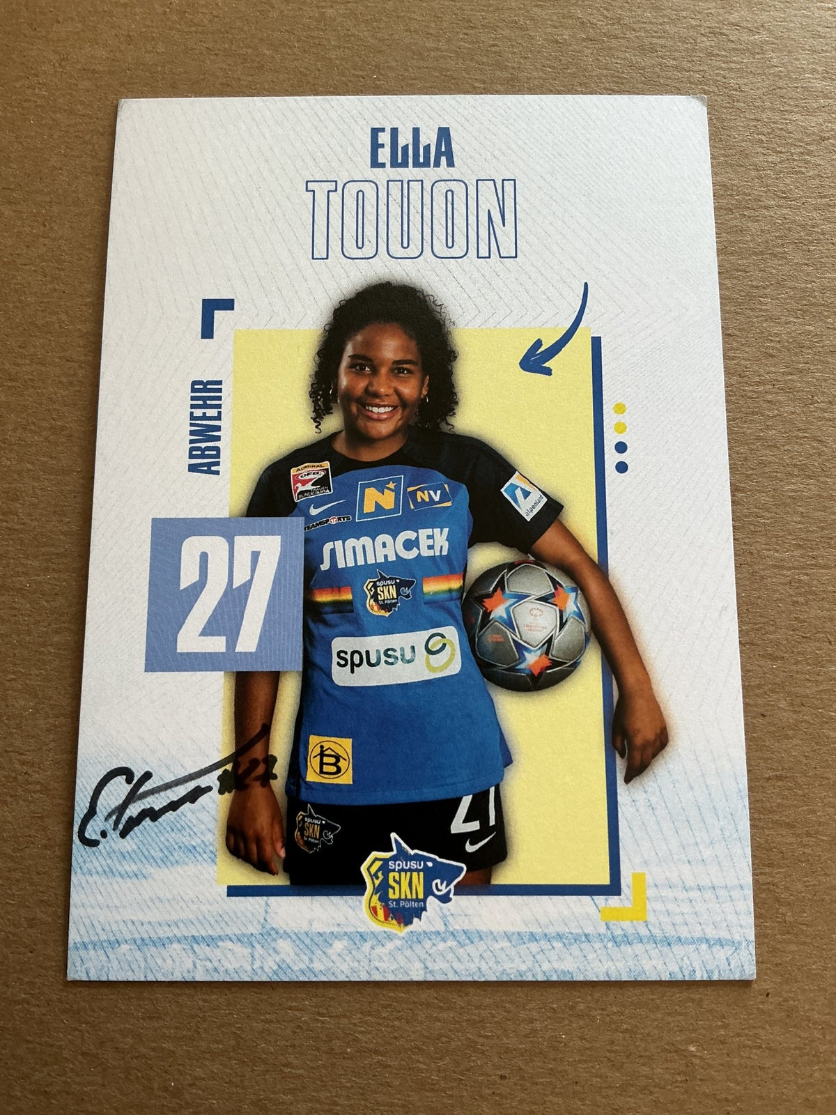 Ella Touon, Switzerland 🇨🇭 SKN St. Pölten 2023/24 hand signed - Autographs-World