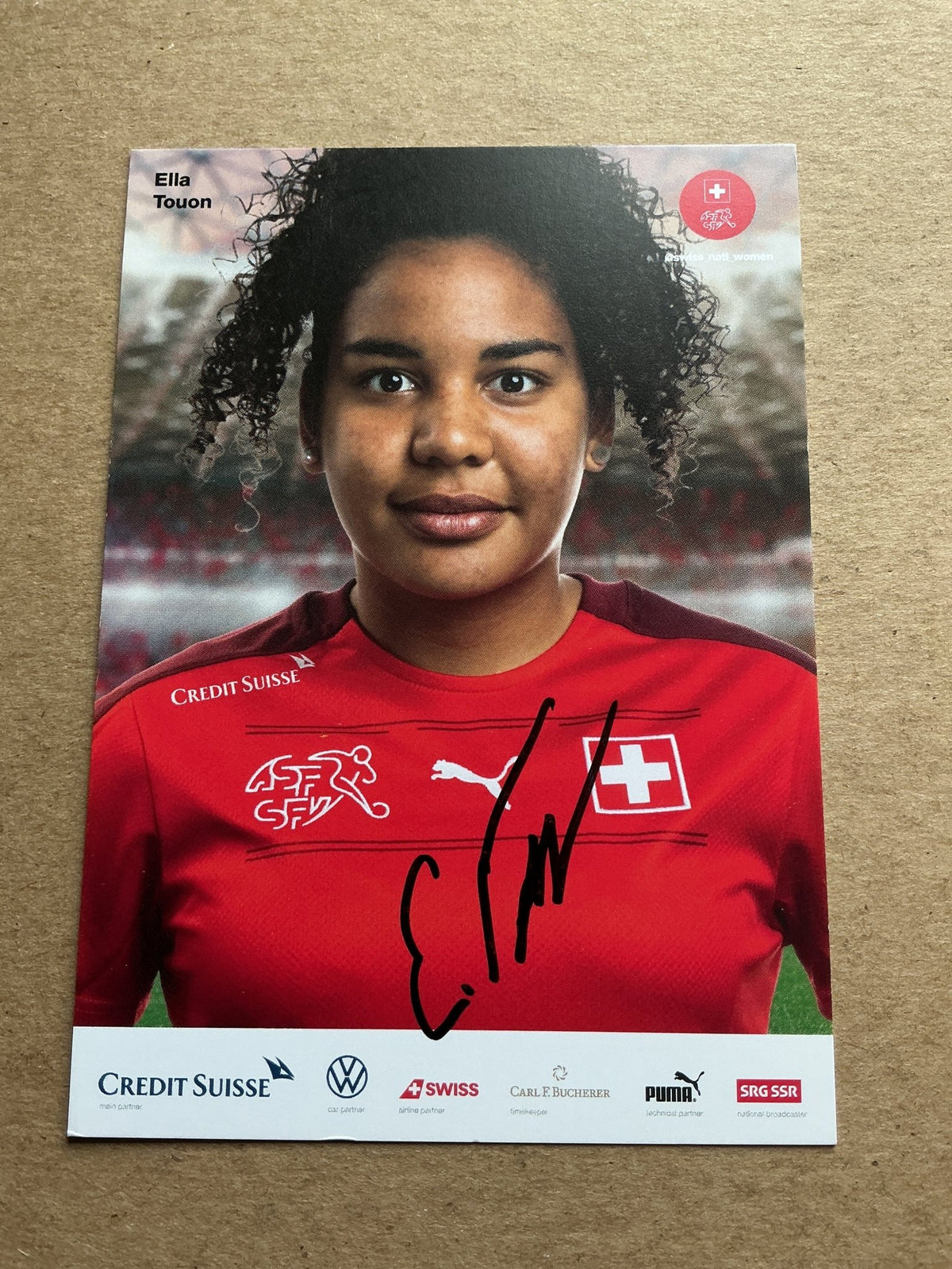 Ella Touon, Switzerland 🇨🇭 UEFA Women’s Euro 2022 hand signed - Autographs-World