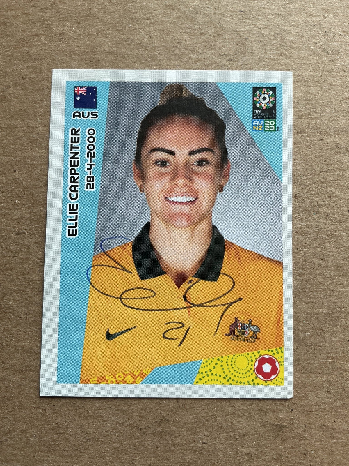 Ellie Carpenter, Australia 🇦🇺 FIFA Women’s World Cup 2023 Panini hand signed - Autographs-World