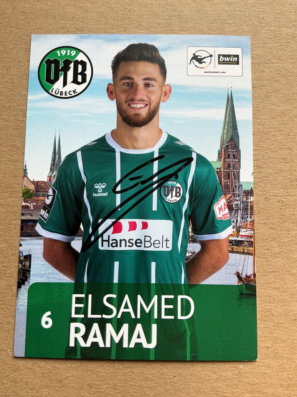 Elsamed Ramaj, Albania 🇦🇱 VfB Lübeck 2020/21 hand signed - Autographs-World
