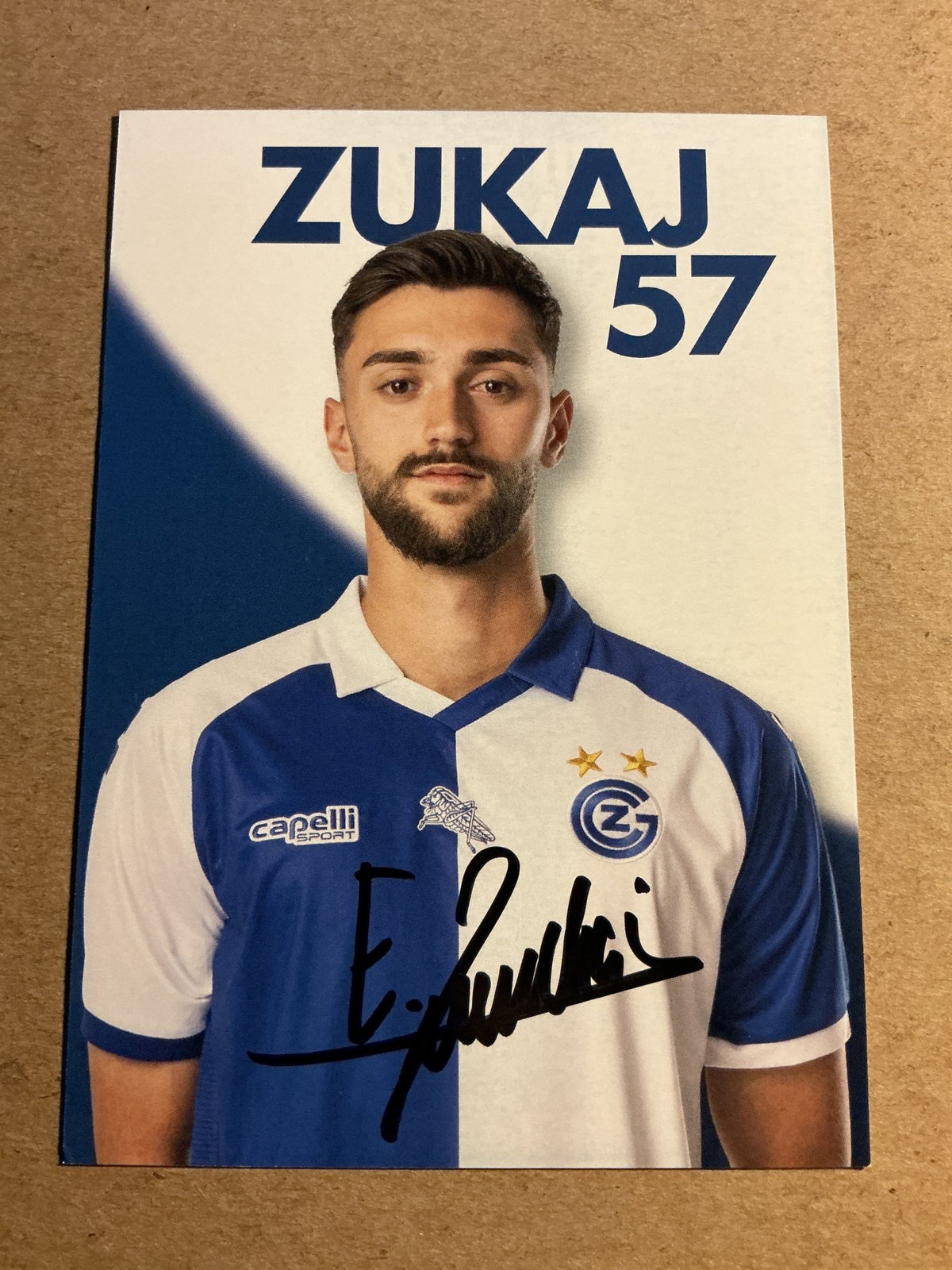 Elvir Zukaj, Albania 🇦🇱 Grasshopper Zürich 2024/25 hand signed - Autographs-World