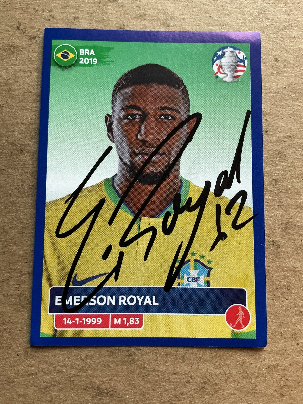 Emerson Royal, Brazil 🇧🇷 Copa America 2024 Panini hand signed - Autographs-World