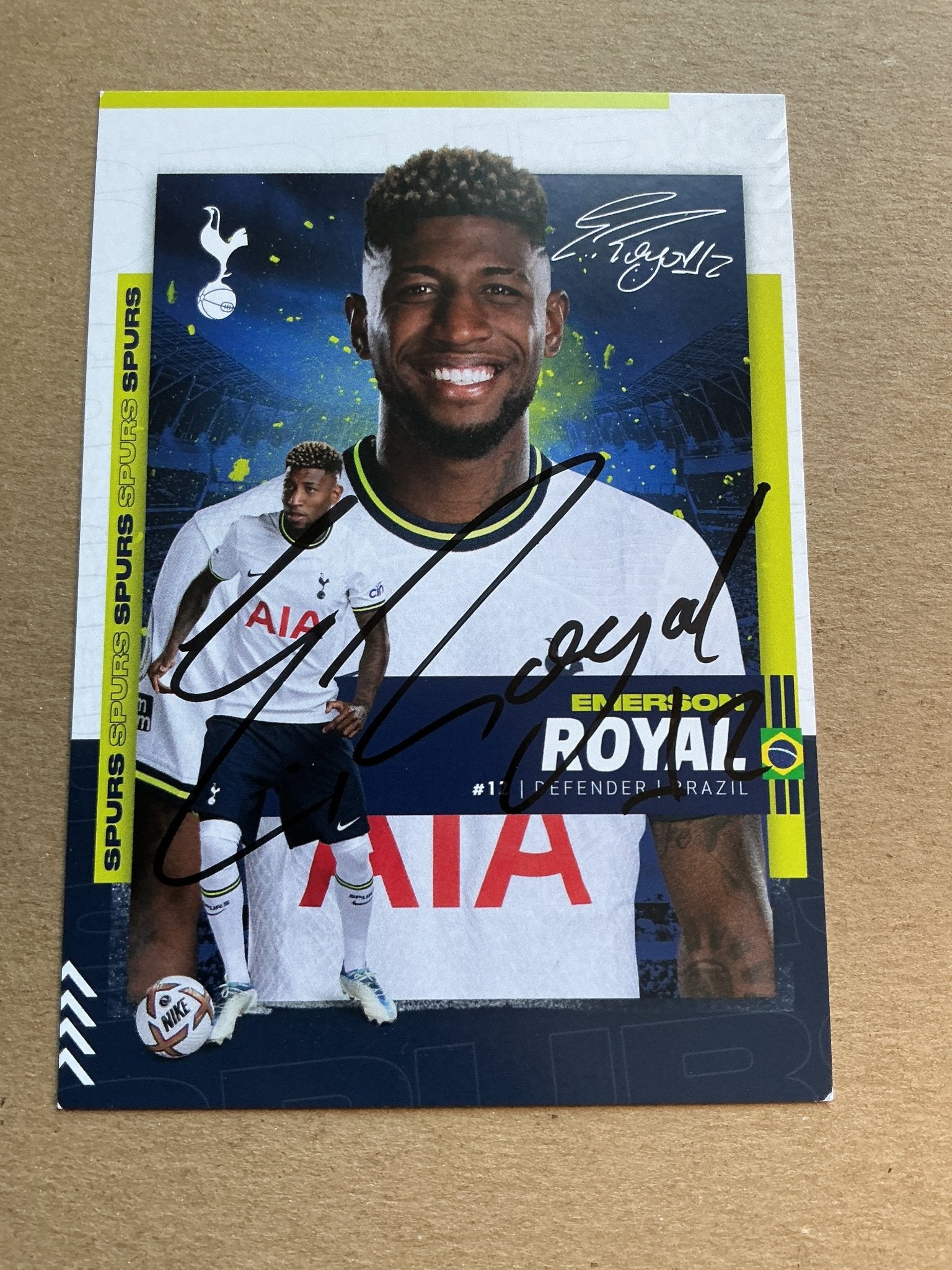 Emerson Royal, Brazil 🇧🇷 Tottenham Hotspur 2022/23 hand signed - Autographs-World