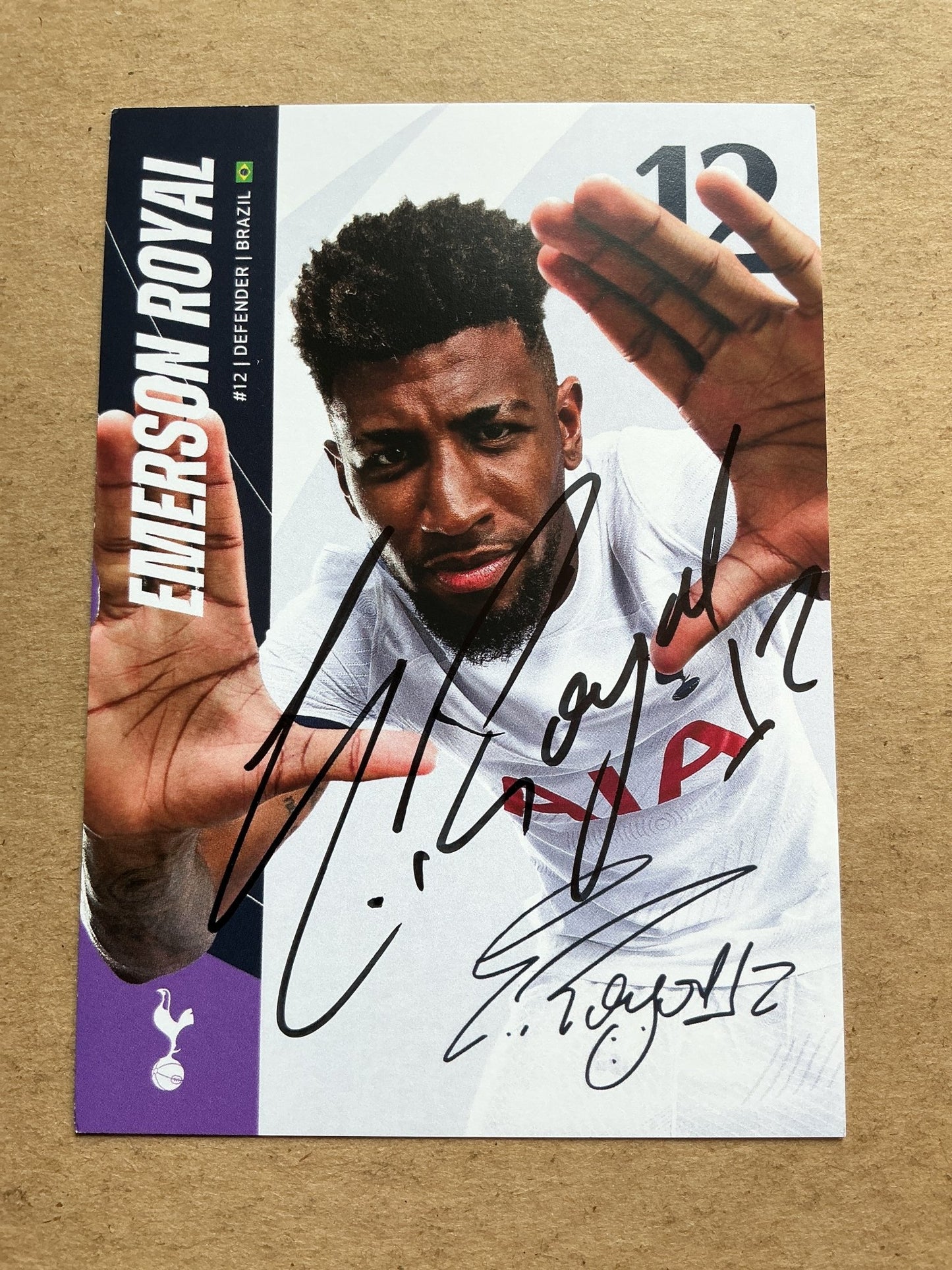 Emerson Royal, Brazil 🇧🇷 Tottenham Hotspur 2023/24 hand signed - Autographs-World