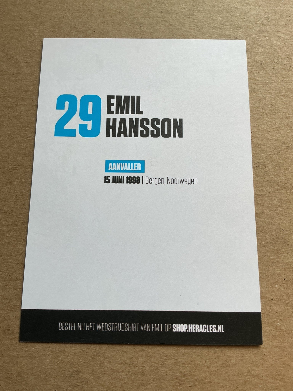 Emil Hansson, Norway 🇳🇴 Heracles Almelo 2023/24 hand signed - Autographs-World