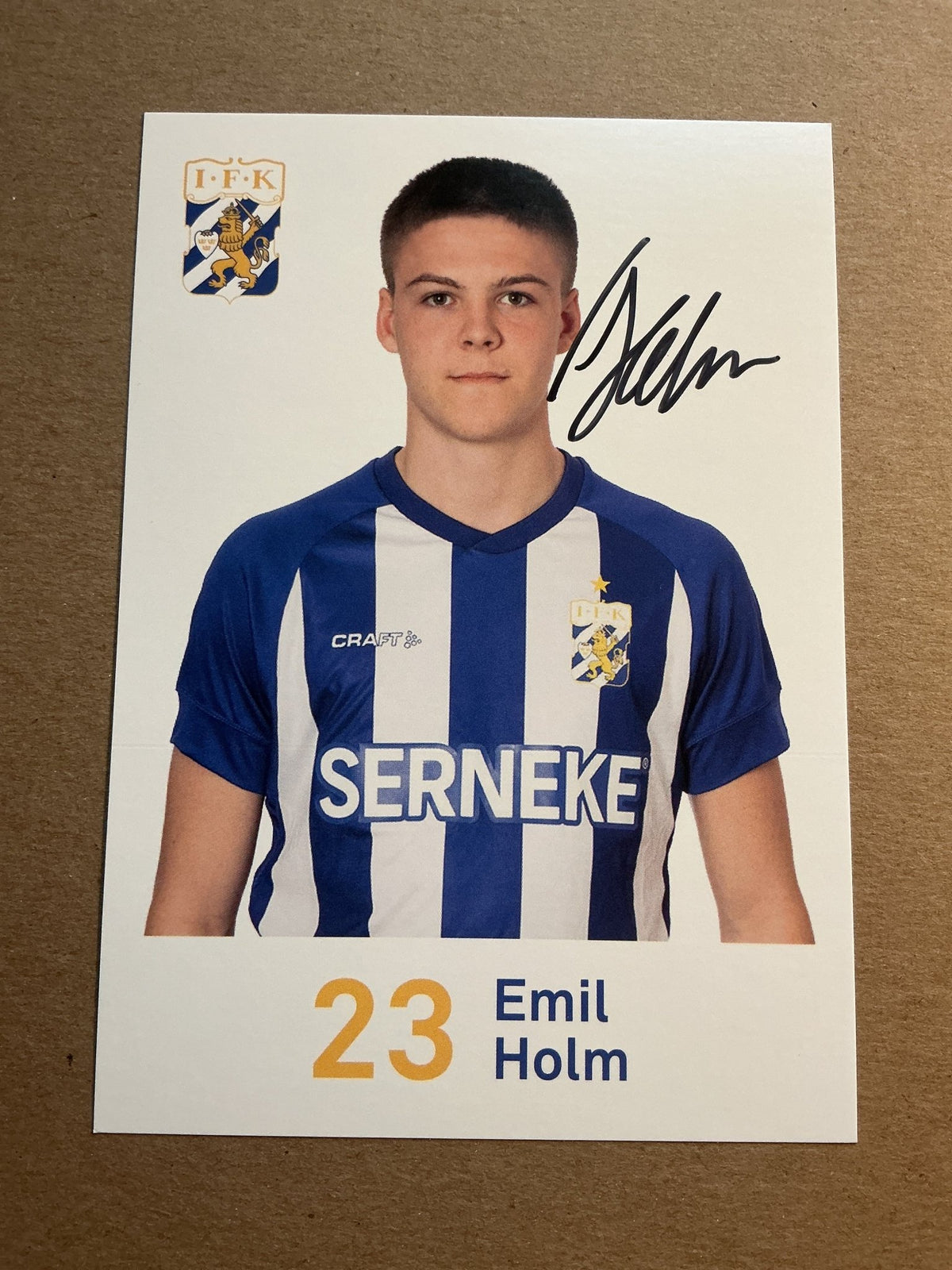 Emil Holm, Sweden 🇸🇪 IFK Göteborg 2020/21 hand signed - Autographs-World