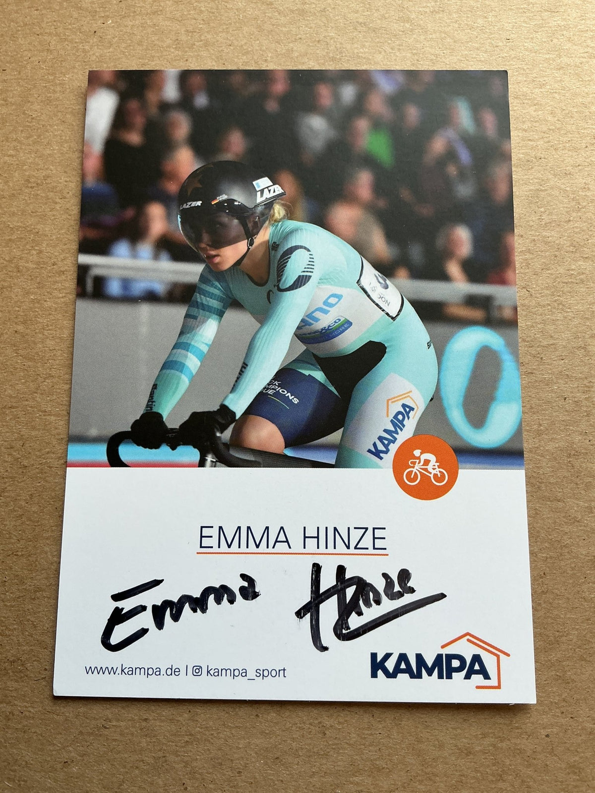 Emma Hinze, Germany 🇩🇪 Cycling Summer Olympics 2024 hand signed - Autographs-World