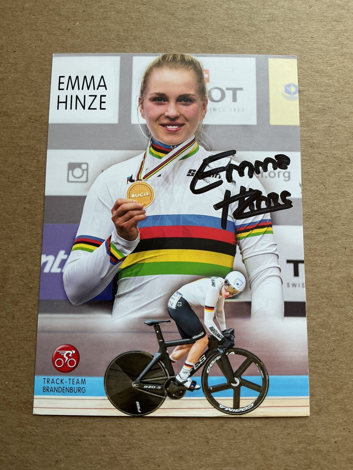 Emma Hinze, Germany 🇩🇪 Cycling Summer Olympics 2024 hand signed - Autographs-World