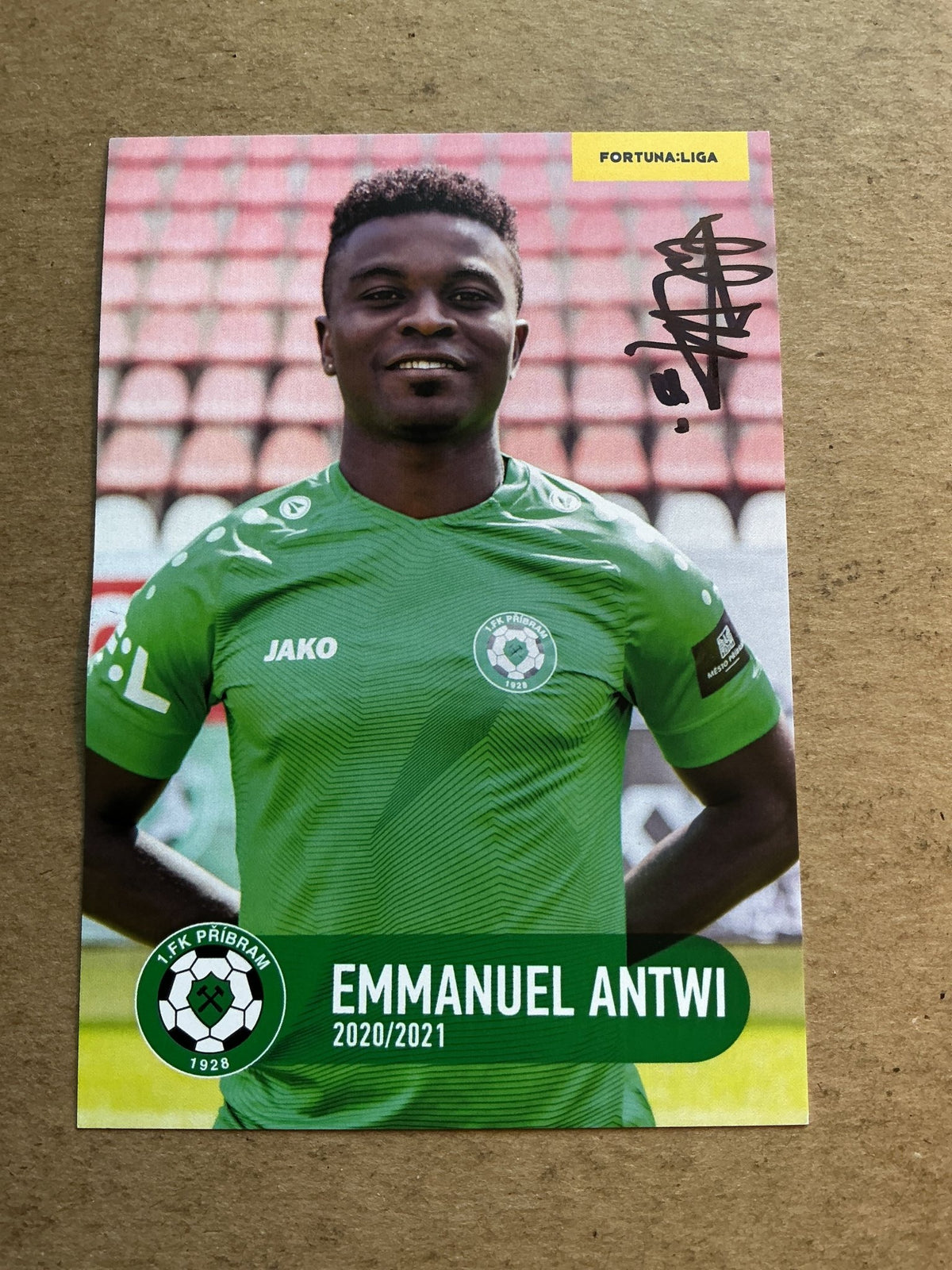 Emmanuel Antwi, Ghana 🇬🇭 1.FK Příbram 2020/21 hand signed - Autographs-World
