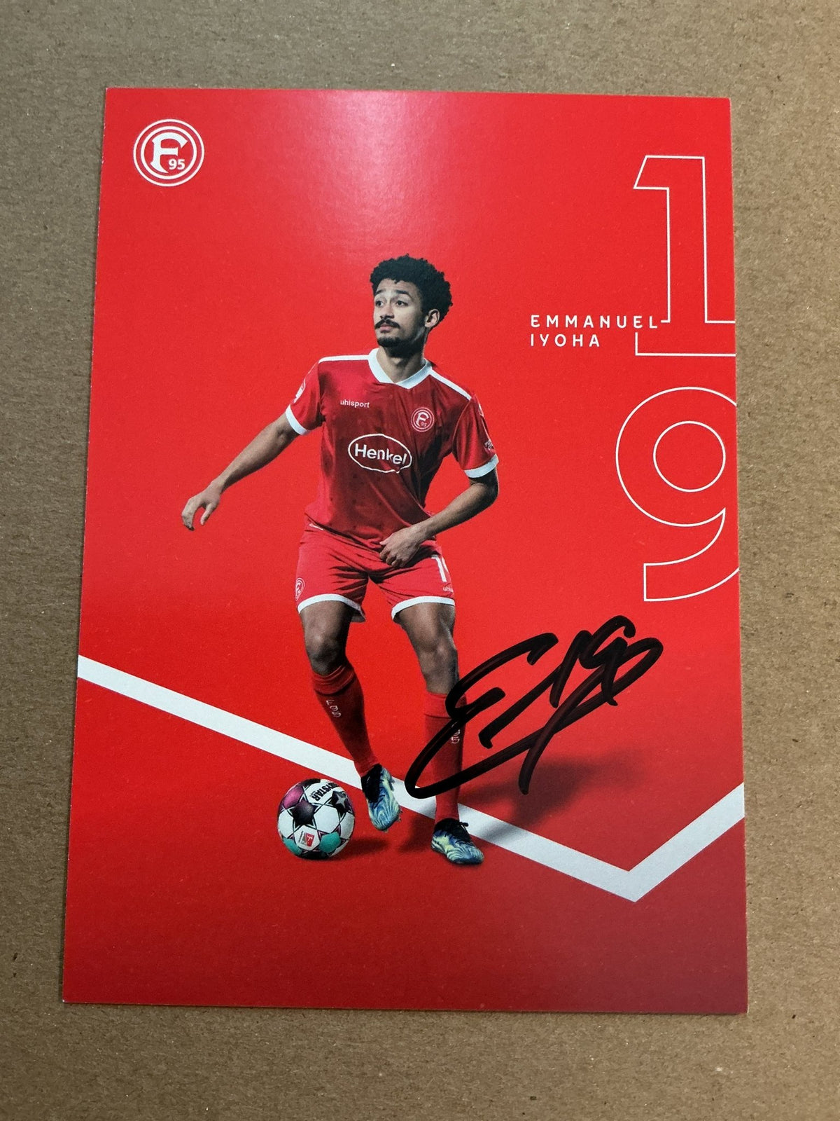 Emmanuel Iyoha, Germany 🇩🇪 Fortuna Düsseldorf 2020/21 hand signed - Autographs-World