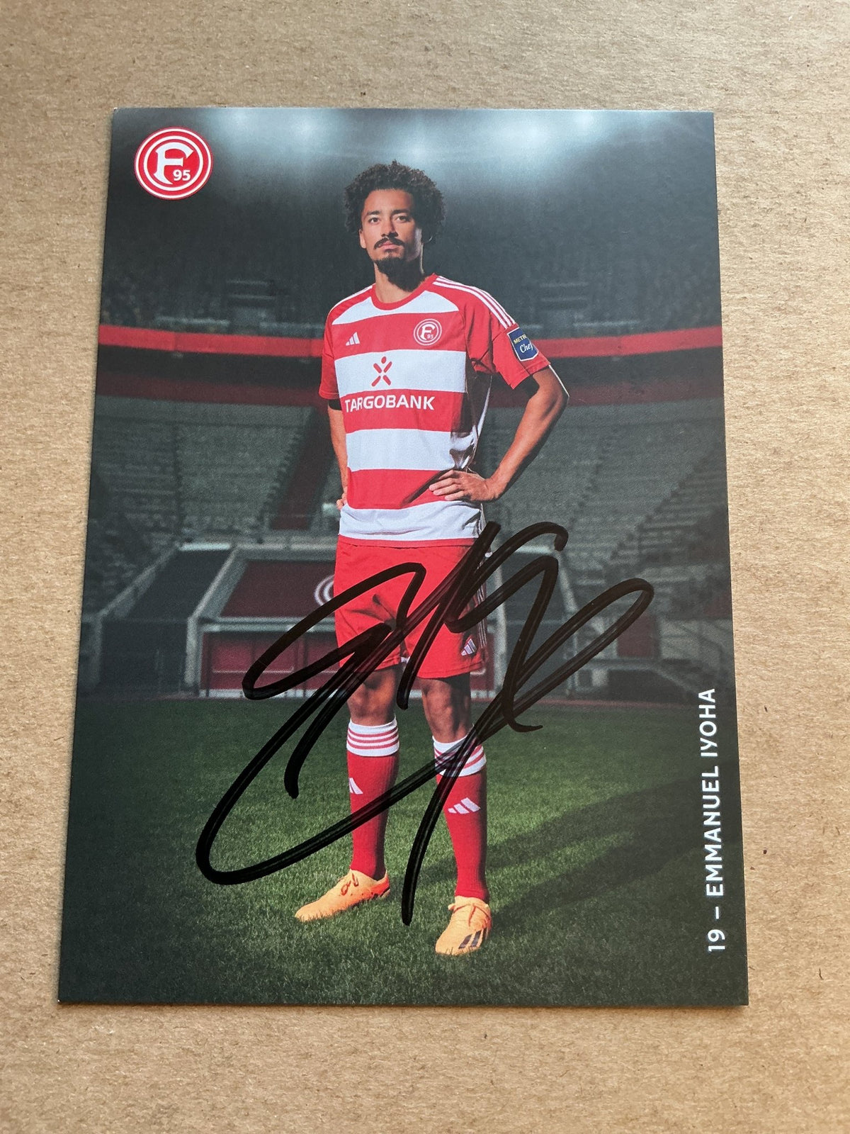 Emmanuel Iyoha, Germany 🇩🇪 Fortuna Düsseldorf 2023/24 hand signed - Autographs-World