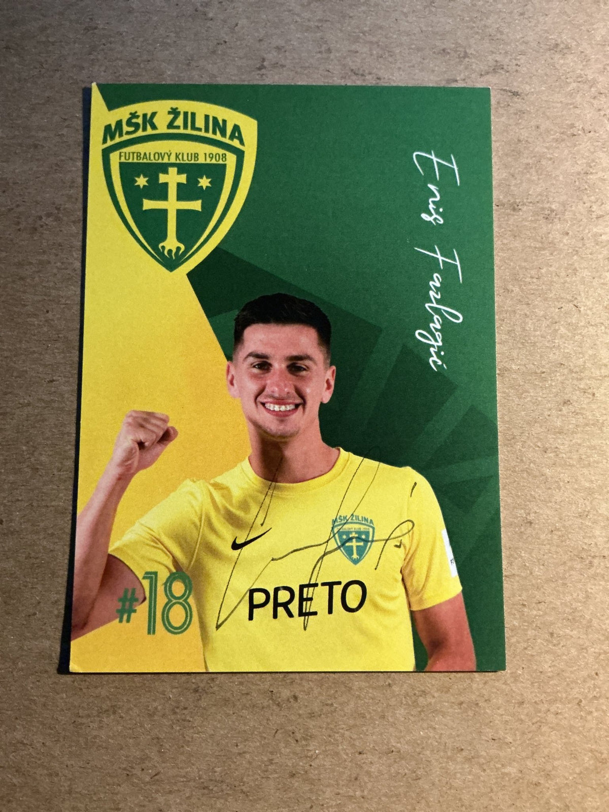 Enis Fazlagić, North Macedonia 🇲🇰 MŠK Žilina 2021/22 hand signed - Autographs-World