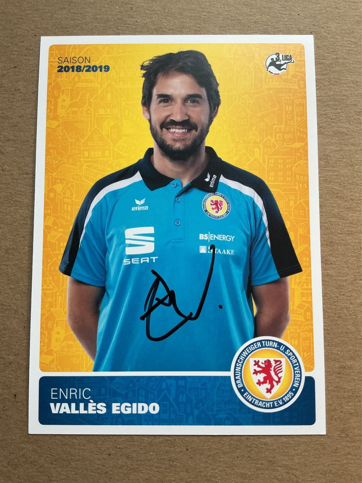 Enric Vallès Egido, Spain 🇪🇸 Eintracht Braunschweig 2018/19 hand signed - Autographs-World