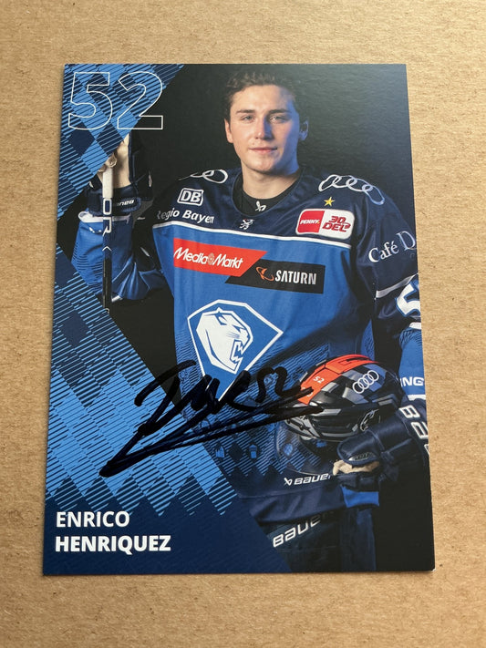 Enrico Henriquez, Germany 🇩🇪 ERC Ingolstadt 2023/24 hand signed - Autographs-World