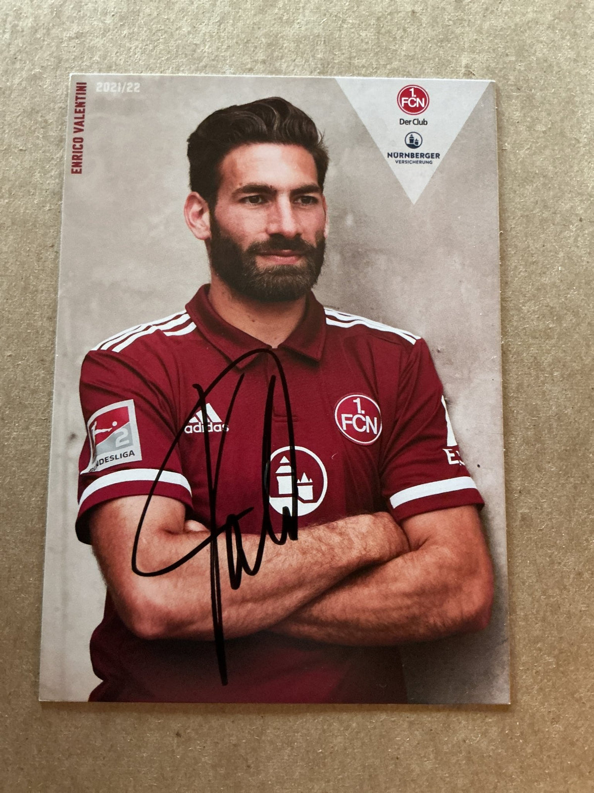 Enrico Valentini, Germany 🇩🇪 1.FC Nürnberg 2021/22 hand signed - Autographs-World