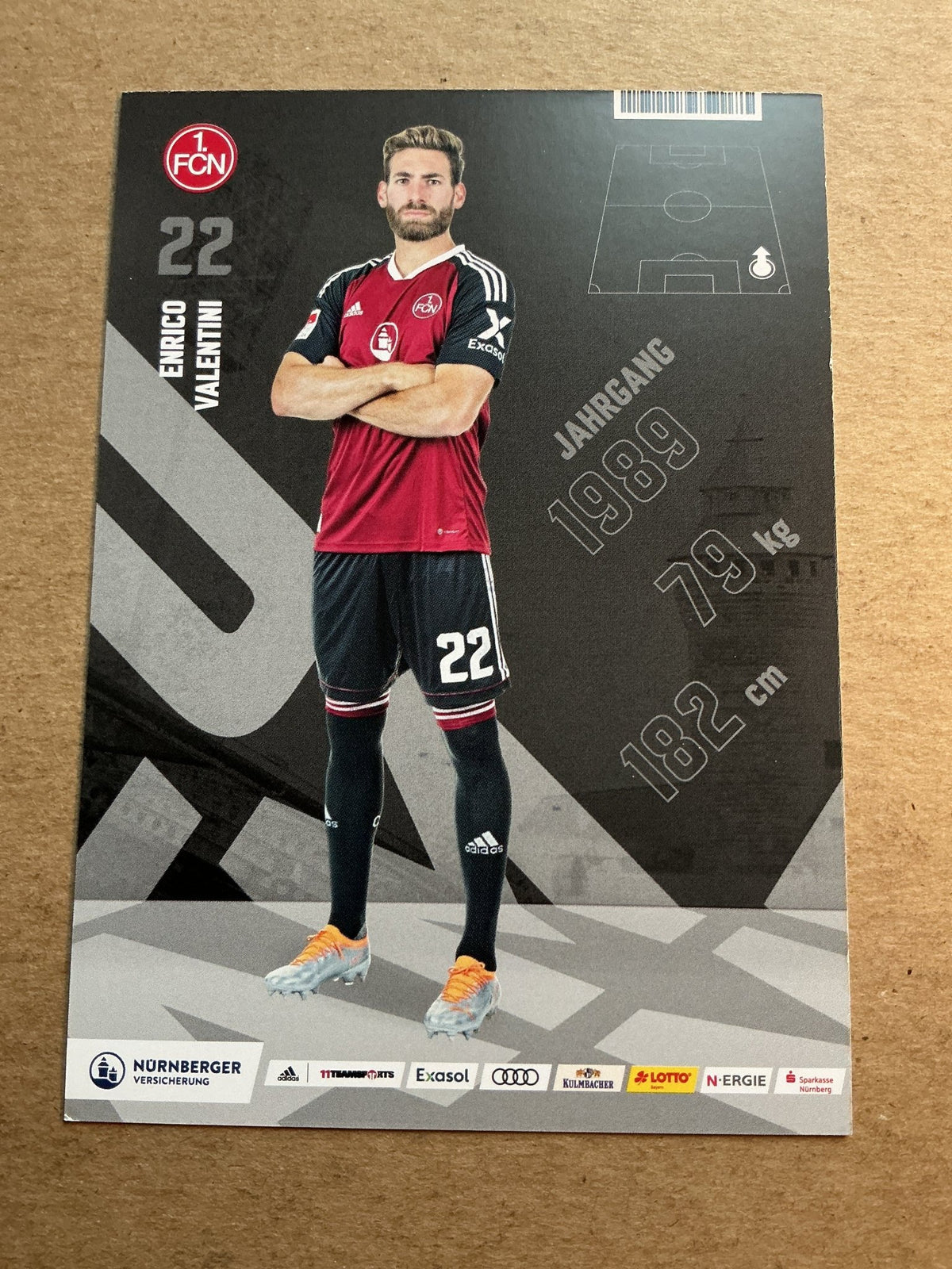 Enrico Valentini, Germany 🇩🇪 1.FC Nürnberg 2022/23 hand signed - Autographs-World