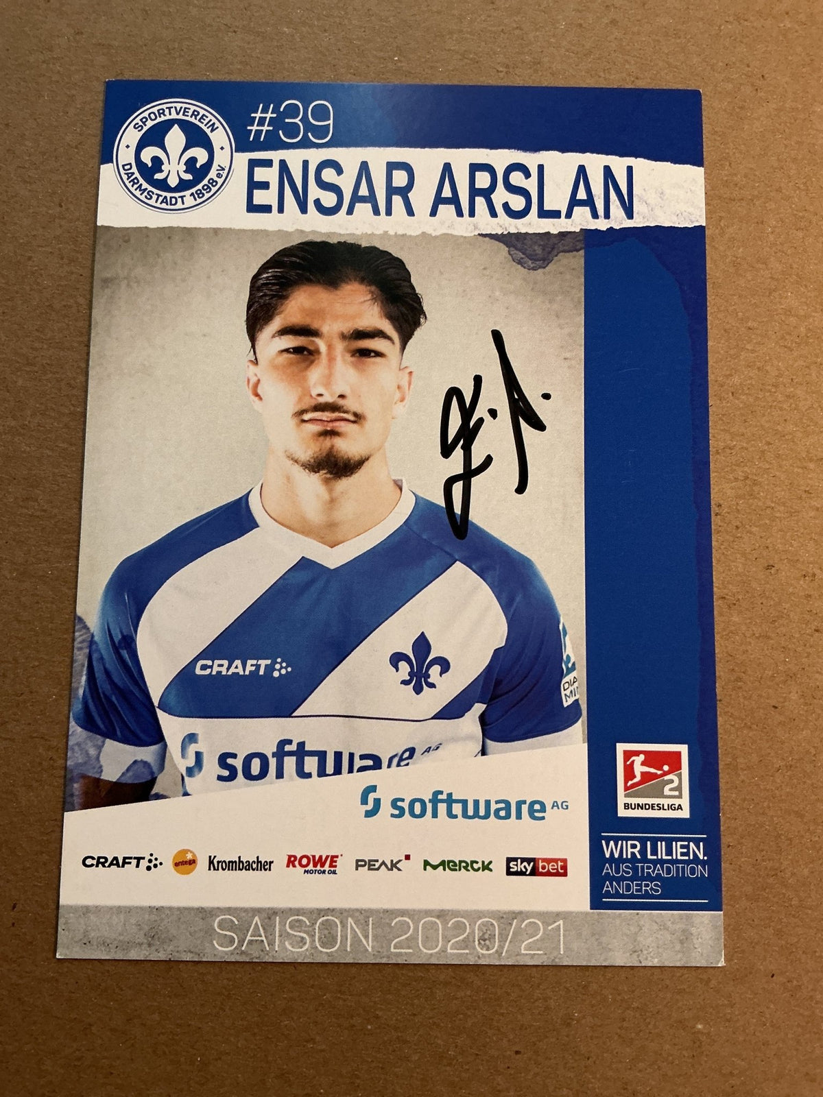 Ensar Arslan, Türkiye 🇹🇷 SV Darmstadt 98 2020/21 hand signed - Autographs-World