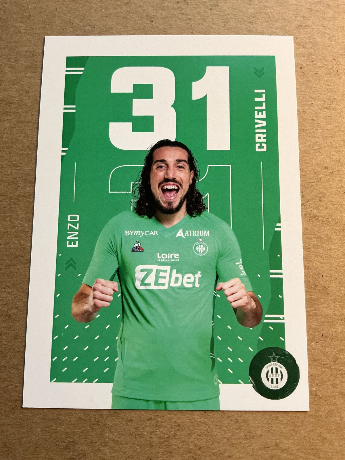 Enzo Crivelli, France 🇫🇷 AS Saint-Étienne 2021/22 hand signed - Autographs-World