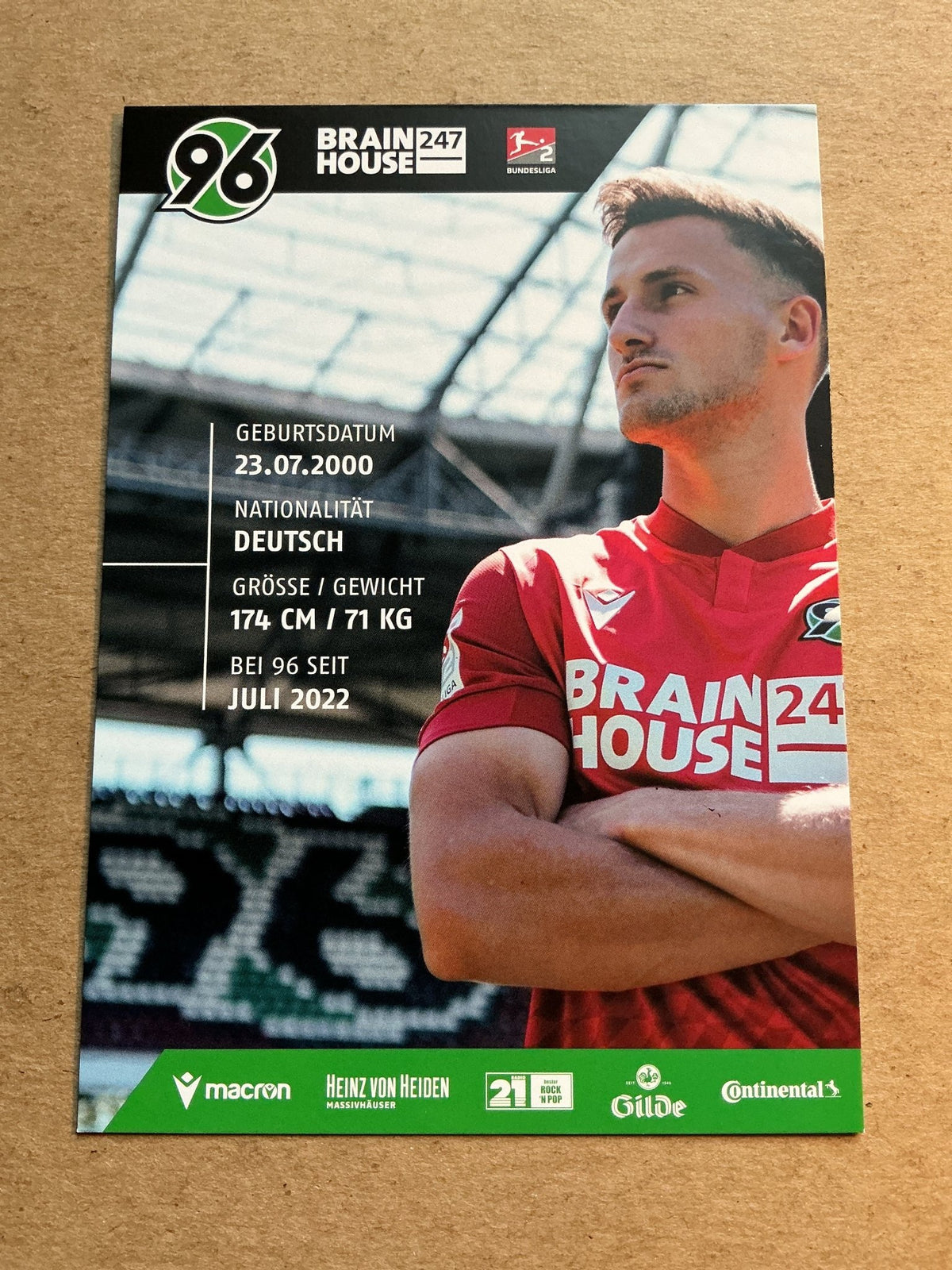 Enzo Leopold, Germany 🇩🇪 Hannover 96 2022/23 hand signed - Autographs-World