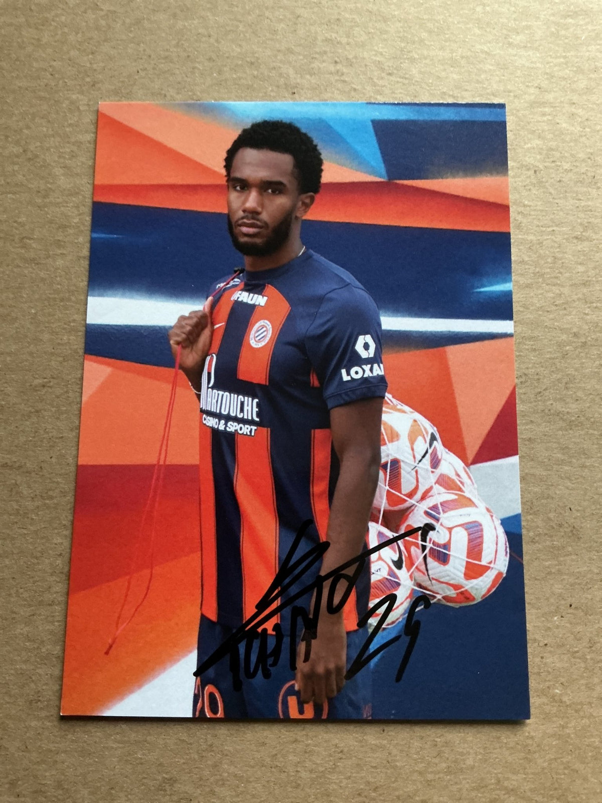 Enzo Tchato, Cameroon 🇨🇲 Montpellier HSC 2023/24 hand signed - Autographs-World