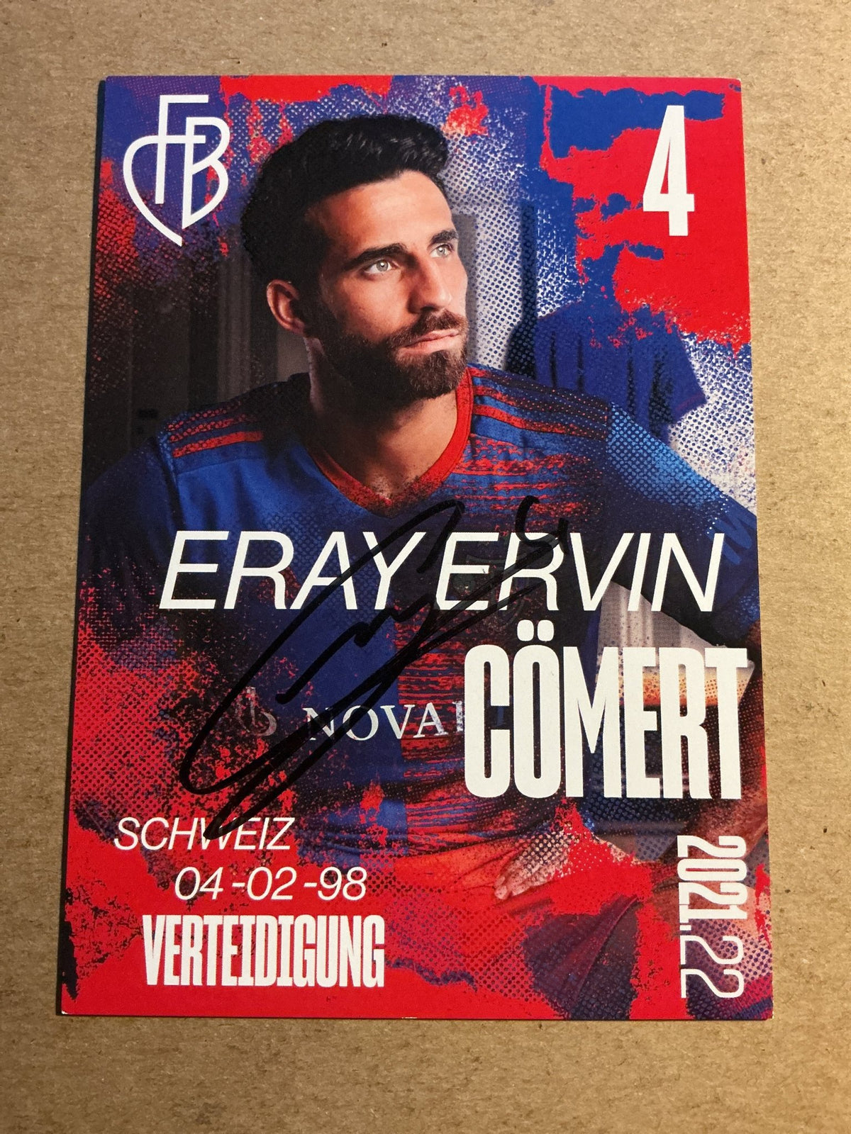 Eray Cömert, Portugal 🇵🇹 FC Basel 2021/22 hand signed - Autographs-World