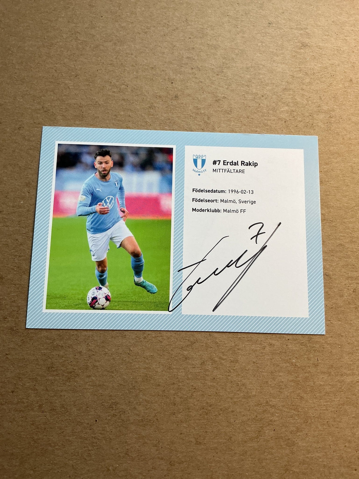 Erdal Rakip, North Macedonia 🇲🇰 Malmö FF 2022/23 hand signed - Autographs-World